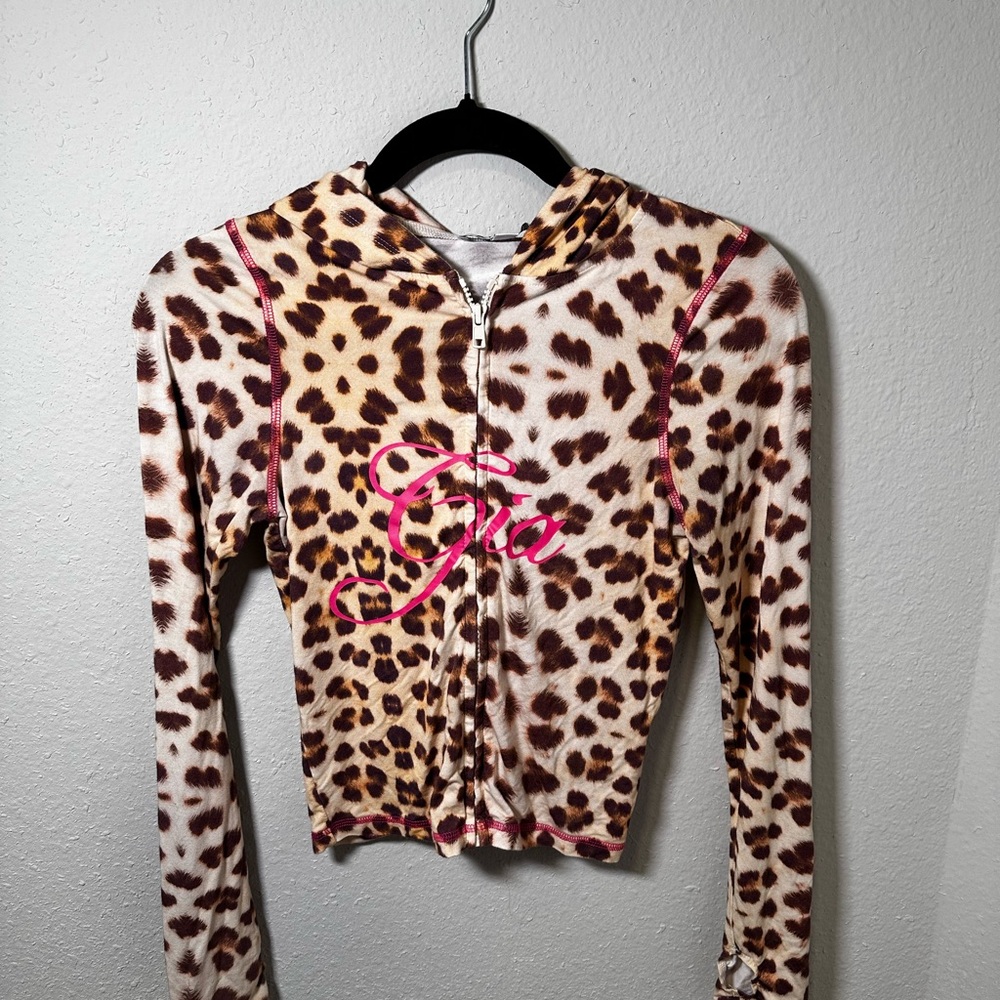 I.AM.GIA Animal Print Cropped Jacket and Pants Set